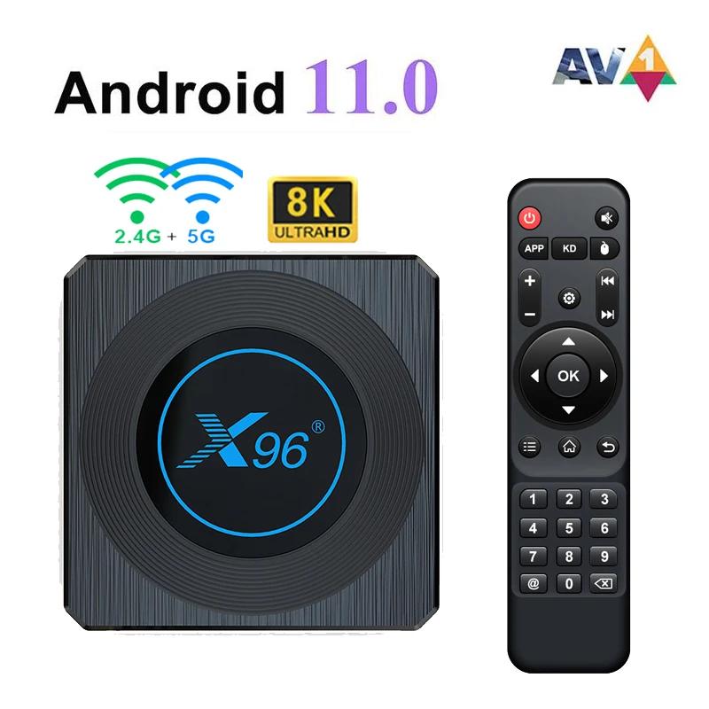 Amlogic Ʈ ڽ, ȵ̵ 11 TV ڽ, 8K ̵ ÷̾, AV1, 2.4G, 5.8G,  , 4G, 32G, 64G, BT4.1 , X96 X4, S905X4
